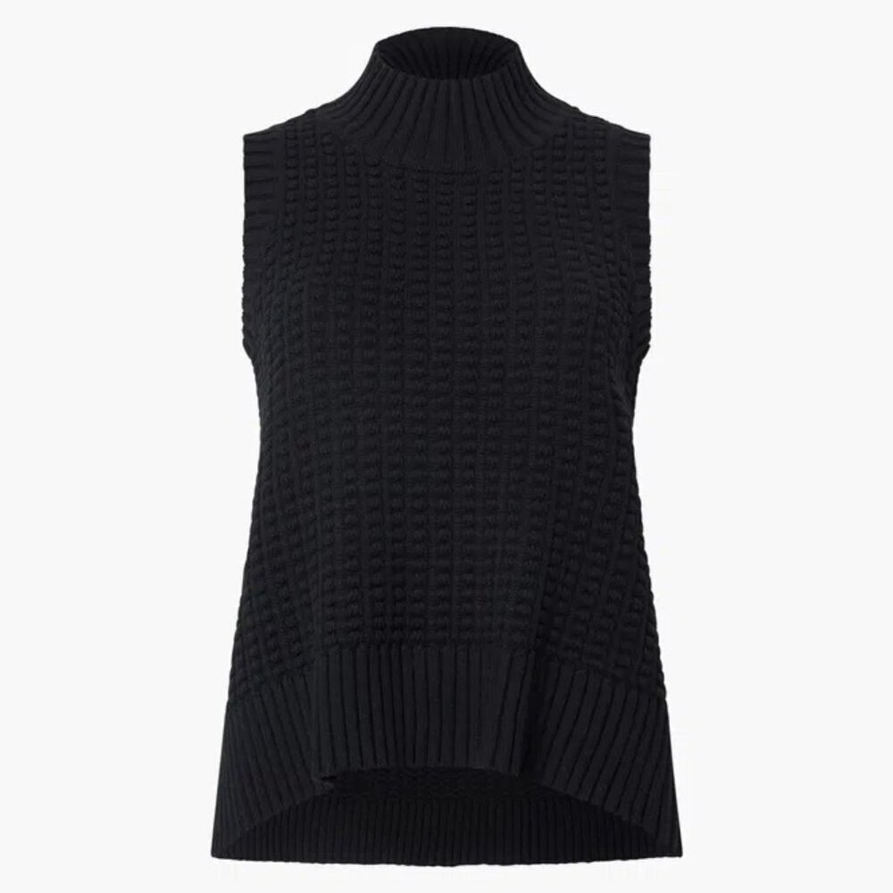 New! French Connection Mozart Popcorn Stitch Sleeveless Sweater M 51235